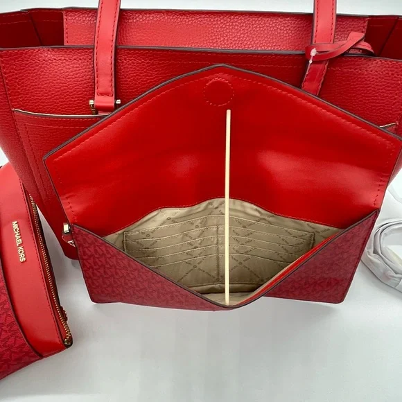 Michael Kors Large Maude Large 3 in 1 Tote Bag Flame